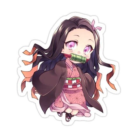 Nezuko Kimetsu No Yaiba Sticker By Ahmed Taqi In 2021 Chibi Anime