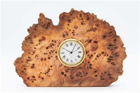 Oak Burr Burr Desk Clock Phil Scarlett Arts