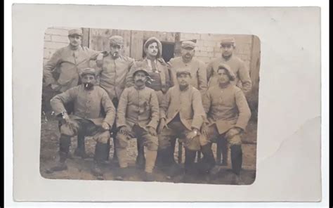 Carte Photo Militaire Groupe De Poilus Du Me R Giment Des