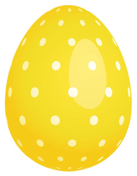 Yellow Dotted Easter Egg PNG Clipart | Easter yellow, Easter ...