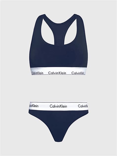 Bralette And Thong Set Modern Cotton Calvin Klein® 000qf6703e0pp