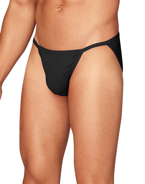 Hanes Mens Comfort Flex Fit Ultra Soft Cotton Stretch String Bikinis