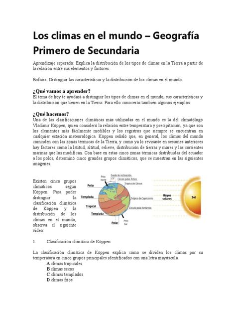 Los Climas En El Mundo Pdf Clima Clima Templado