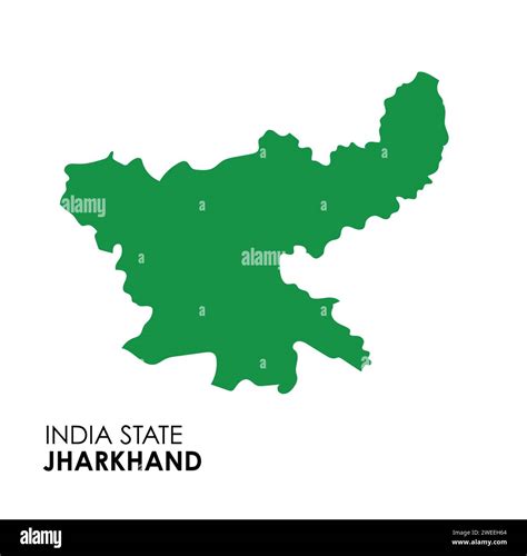 Jharkhand map of Indian state. Jharkhand map vector illustration. Jharkhand map on white ...