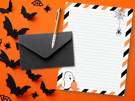 Printable Spooky Ghost Halloween Stationery - Carrie Elle