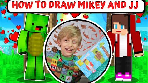 HOW TO DRAW MIKEY AND JJ @maizenofficial #minecraft #minecraftart # ...