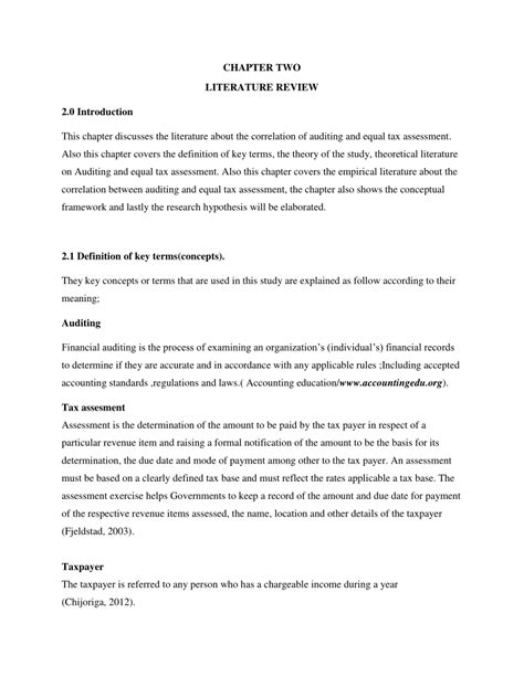 Pdf Chapter Two Literature Review