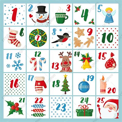 Christmas Advent Calendar Vector Hd Png Images Christmas Advent