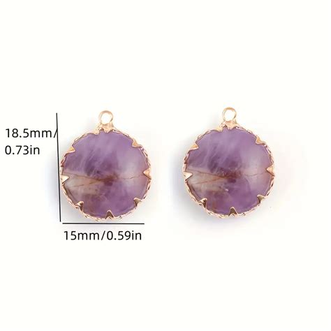 Round Natural Stone Pendant Temperament Earrings Necklace Temu Australia