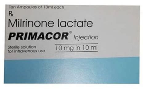 Cotton Milrinone Lactate Injection 10mg 10 Ml Vial Pack At Best Price