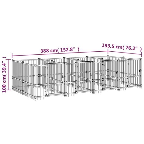 Chenil Dext Rieur En Acier Noir Pour Chien Chenils Individuels