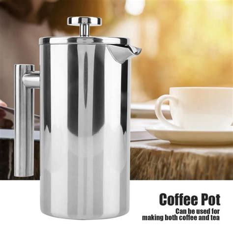 Sonew Presse française Cafetière à double paroi en acier inoxydable