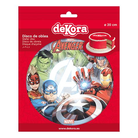 6 AVENGERS CAKE DECORATING WAFER DISCS 20 CM Dekora