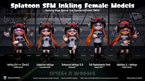 Splatoon Sfm Inkling Female Models Meggy By Dubiousstand On Deviantart