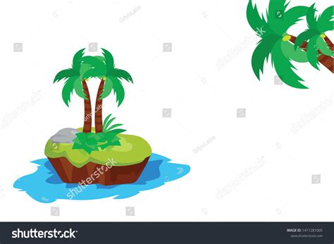 Illustration Island Templates Background Vector Stock Vector (Royalty ...