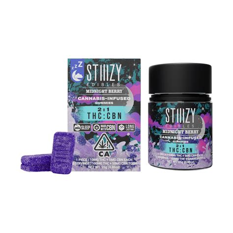 MIDNIGHT BERRY 2 1 THC CBN GUMMIES 100mg THC 50mg CBN STIIIZY