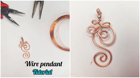 Swirl Wire Wrapping Pendant Simple Beginner Wire Wrap Pendant Youtube