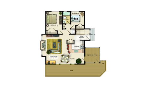 Maple Grove Floor Plan - Main Level - JayWest Country Homes