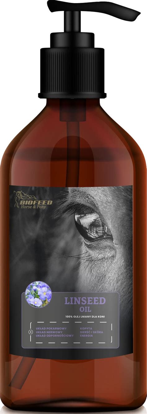 Olej lniany dla koni BIOFEED Horse Pony Linseed Oil 1 l KOŃ I