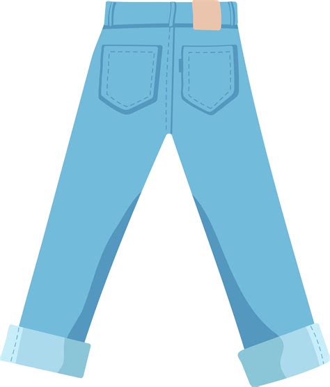 Jeans Denim Flat Design And Illustration 16637952 Png