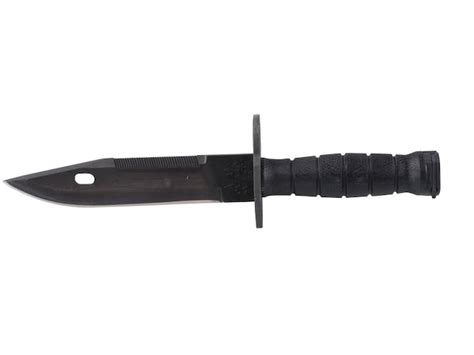 Ontario Mil Spec M9 Bayonet 7 Clip Point 420 Black Ss Blade Nylon