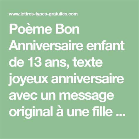 Texte Anniversaire 13 Ans Messages Bon Anniversaire 13 Ans Garçon