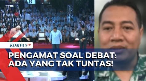 Pengamat Politik Adi Prayitno Sebut Debat Perdana Capres Berakhir