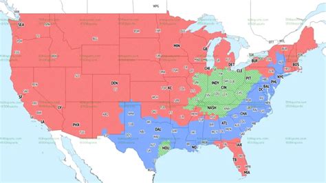 NFL Week 7 coverage map: Full TV schedule for CBS, Fox regional ...