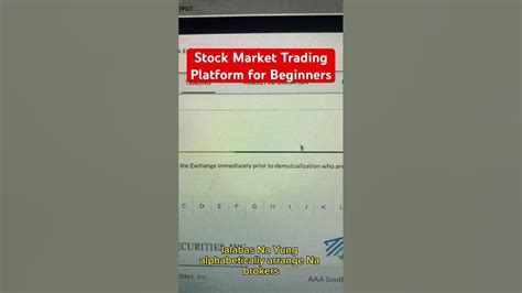 Stock Market Trading Platform For Beginners Stockmarket Youtube