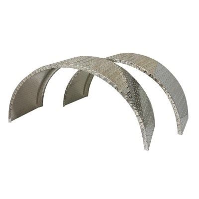 Aluminum Round Diamond Tread Plate Trailer Fenders (Set of 2) - Vintage Technologies