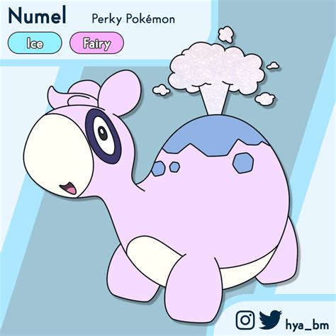 Doing an ice type variant personal challenge for December: 1st up, Numel : r/pokemon