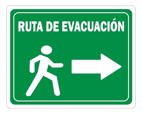 Señalamiento Letrero Ruta De Evacuación Derecha GOPRINT Soluciones