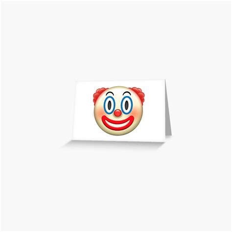 "Clown Emoji Meme Sticker" Greeting Card for Sale by imayarti | Redbubble