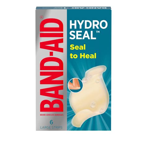 Band Aid Brand Hydro Seal Hydrocolloid Bandages Large 6 Ct