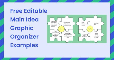 Main Idea And Details Graphic Organizer Examples Edrawmax Online