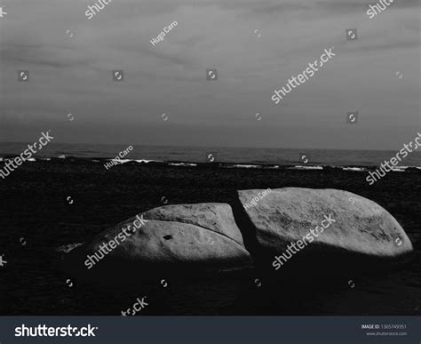 rock split  black white stock photo  shutterstock