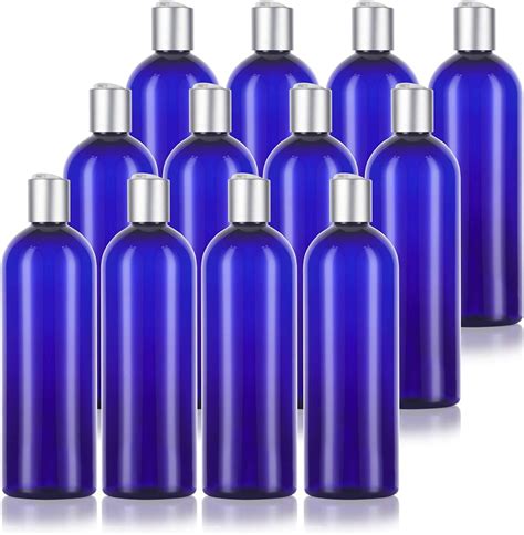 Oz Ml Cobalt Blue Slim Pet Plastic Bottles Bpa Free Pack