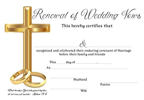 Renewal Of Vows Certificate 2 Pdf Printable Etsy