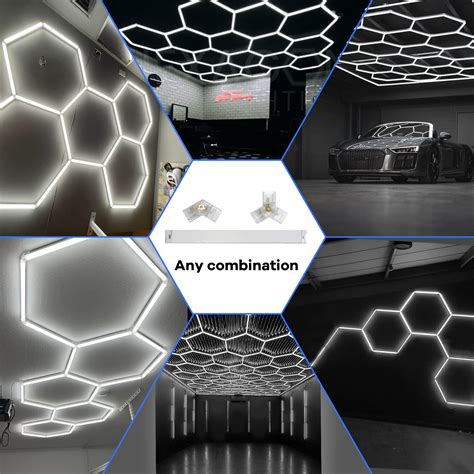 Cdkmax 24 Pack Hexagon Led Garage Lights192w 26400lm 6500k Hexagon Led