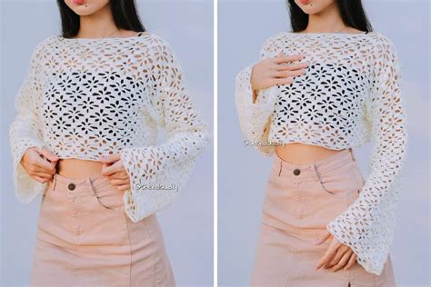 Crochet Floral Lace Sweater Free Crochet Pattern