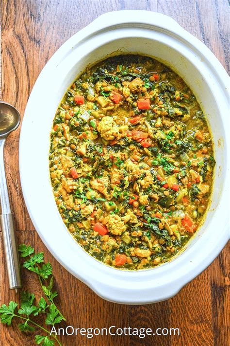 Slow Cooker Chicken Vegetable Lentil Curry Recipe An Oregon Cottage