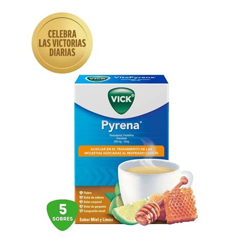 Antigripal Vick Pyrena Sabor A Miel Y Lim N Para Resfriado Sobres