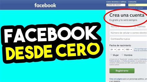 Como Crear Una Cuenta En Facebook Desde Cero Youtube