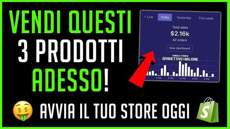 VENDI QUESTI 3 PRODOTTI ADESSO AVVIA IL TUO STORE ADESSO