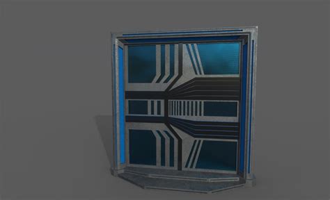 3D model Futuristic Door VR / AR / low-poly | CGTrader