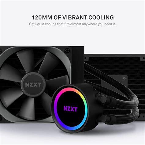 NZXT Kraken 120 - RL-KR120-B1 - AIO RGB CPU Liquid Cooler - Quiet and ...