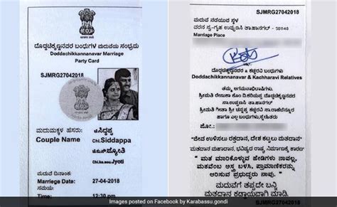 Karnataka Assembly Elections 2018 Why This Couples Wedding Cards Look Like Voter Ids