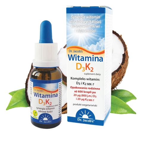 Witamina D3K2 MK 7 w kroplach 20ml Dr Jacobs Skład Cena