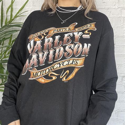 Harley Davidson Motorcycles Vintage Black Graphic Depop