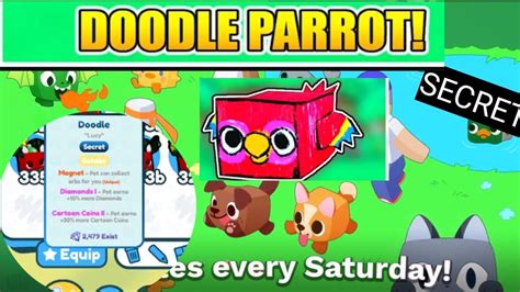 I Got The New Doodle Parrot Pet In Pet Simulator X Youtube